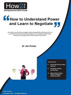 cover image of How to Understand Power and Learn to Negotiate